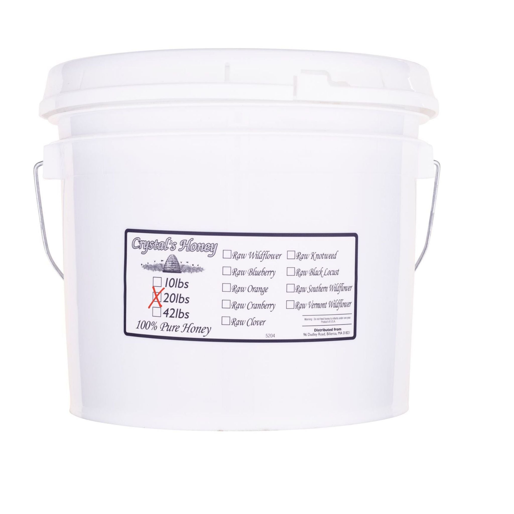 What size honey fits into 3.5 food storage buckets?
